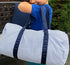 Kids Travel Overnight Bag Seersucker Carry On Lightweight Weekender Duffel Bag for Boys and Girls (Navy)...