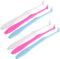 6 Pcs Tuft Toothbrushes Tufted Brush Slim Teeth Brush for Teeth Detail Cleaning and Braces Clean Soft and Compact Trim Tooth Toothbrush Rose Red B...