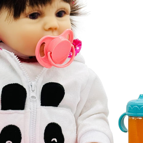 Baby Doll Accessories Magic Bottle set Magic Disappearing Milk Juice Bottles Sippy Cups with Pacifiers Bowl Spoons, Doll Bottle Toys Feeding Prete...