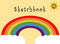 A5 Sketchbook: Drawing Pad for Kids, 110 Pages/55 Sheets, Landscape, 90gsm White Paper, Childrens Sketch Book/Pad - Rainbow Cover...