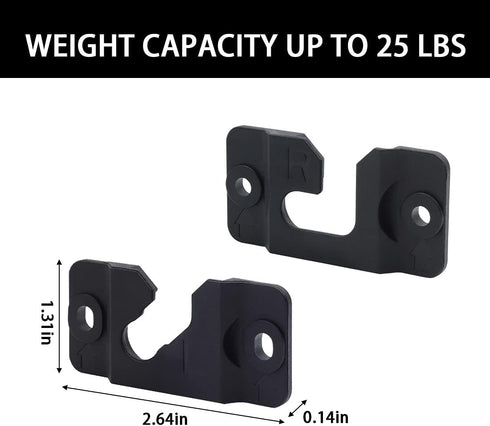 1 Pair of Black Wall Mount Bracket AH96-03064A for Samsung Soundbar HWH750 HW-H750 HW-H450 HW-J355 HWH751 HW-H751 HWJM25 HW-JM25 HWJM45C HW-JM45C ...