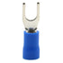 Baomain Insulated Fork Spade Wire Connector Electrical Crimp Terminal 14-16AWG(1.5-2.5 mmq) USA #8 Blue (200PCS)...