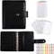 A7 Budget Binder Set - Mini Money Organizer for Cash Saving, Cash Stuffing Envelope System, Planner Binders with Pockets, Sheets and Stickers, Bla...