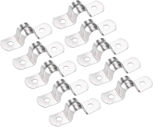 uxcell U Shaped Conduit Clamp Saddle Strap Tube Pipe Clip Stainless Steel M10 10Pcs...