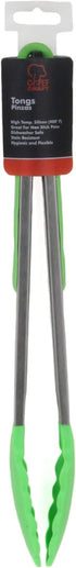 Chef Craft Premium Silicone Tongs, 12 inch, Green...