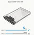 SSD HDD Hard Drive Enclosure 2.5" inch SATA III USB 3.0 Caddy Case External Reader Laptop Fast Data Trasfer UASP Cable Included Tool-Free LED Indi...