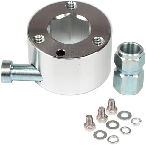 3/4 Inch Steering Wheel Quick Release Disconnect Hub 3/4" Shaft Size Hub Adapter Replacement for Most 3 Hole (Silver)...