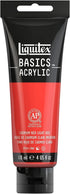 Liquitex BASICS Acrylic Paint, 118ml (4-oz) Tube, Cadmium Red Light Hue...