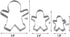3 Piece Gingerbread Man Cookie Cutter Set, Christmas Shape Cookie Cutters Molds - 2.2 Inch, 3 Inch, 4.5 Inch...