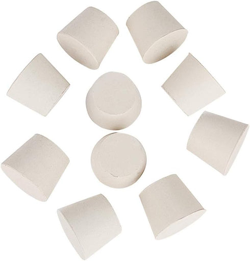 StonyLab Solid Rubber Stoppers, 10-Pack 7# White Tapered Lab Seal Rubber Stoppers, Fits StonyLab 250ml Erlenmeyer Flask...