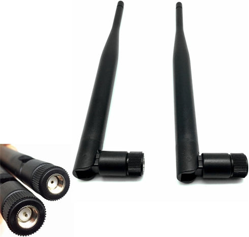2.4G High Gain Omni-Directional Antenna, WiFi Bluetooth Router External Wireless Signal Foldable Stick Antenna, 3dBi Signal Enhancement Antenna, F...