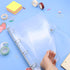 A4 Clear Soft PVC Round Ring Binders Dia 25mm 4-Ring Binder Cover with Snap Button Closure for Loose Leaf Journal Planner Albums DIY (A4-4 Holes(2...