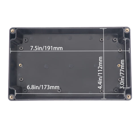 Watertight Junction Box, IP67 Waterproof Project Box Durable ABS Plastic Electronic Enclosure Case for DIY Electrical Project Black 7.87" x 4.72" ...