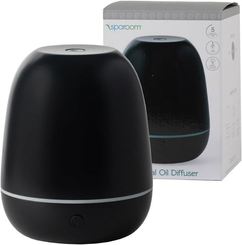 SpaRoom Mini Majesto Aromatherapy Ultrasonic Misting Essential Oil Diffuser for Medium Rooms, 100 mL Water Capacity, Matte Black...