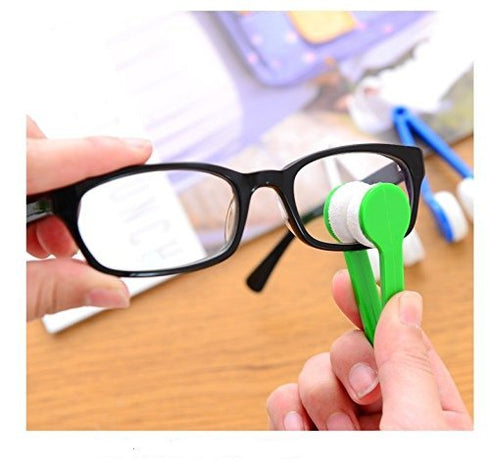 12 pcs Mini Sun Glasses Eyeglass Microfiber Spectacles Cleaner Brush Cleaning Tool?Random Color?...