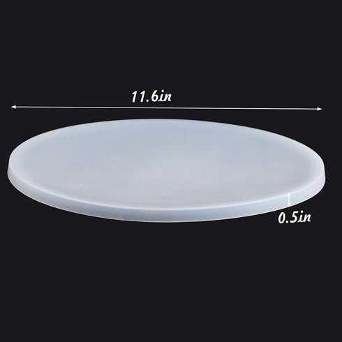 Gartful Resin Tray Mold- 11.8 inch, Large Silicone Tray Mold, Resin Dish Mold, Round Serving Tray Mold for Epoxy Resin Casting, Resin Service Boar...