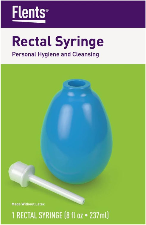 Flents Rectal Syringe, Reusable & Easy to Clean, Blue...