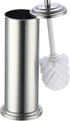Home Basics Stainless Steel Toilet Brush Holder with Diamond Top, for Bathroom Storage – Heavy Duty, Deep Cleaning, Silver...