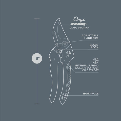 Co. Duralight Compact Adjustable Bypass Pruning Shears, Gardening Hand Pruner, Plant Shears, Flower Clippers, Secateurs (05-2002-100)...