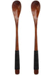 2 Set of Retro Handcrafted Wooden Long Coffee Tea Spoon Coffee Stirrers with Cable Tie...
