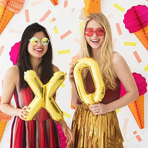 16 Inch Gold Letter Balloons Mylar Foil Alphabet Letter A-Z Balloons Set for Wedding Birthday Party Decoration Banner(26pcs Pack,) (Gold)...