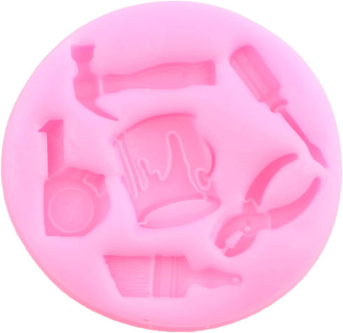 Mujiang Construction Tools Fondant Silicone Molds For Chocolate Candy Sugarcraft Cupcake Topper Cake Decorating...