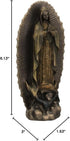 Veronese Design 6 1/8" Our Lady Of Guadalupe Virgin Mary Religious Statue Cold Cast Resin Bronze Finish Home Decor Figurine...
