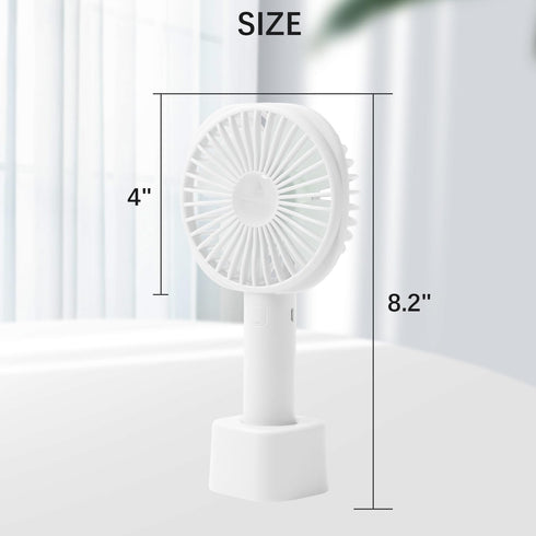 Handheld Fan Mini Portable Fan,USB Rechargeable Small Portable Fan,Battery Operated, 3 Powerful Wind Speed,8 Hours Long Working Time for Kids Wome...
