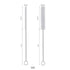 5PCS Thick Glass Graduated Dropper Pipettes Fluid and Liquid Pipettors 1ml 2ml 5ml 10ml 2PCS for Each with Caps and 2PCS Washing Brushes (33cm-13i...