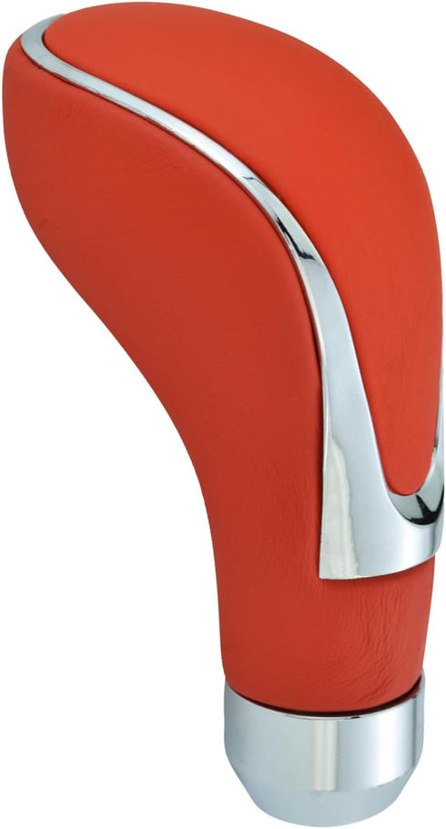 Leather Gear Shift Knob Car Shifter Lever Head Weighted Stick Lever Handle for Most Manual Automatic Vehicles (Red)...