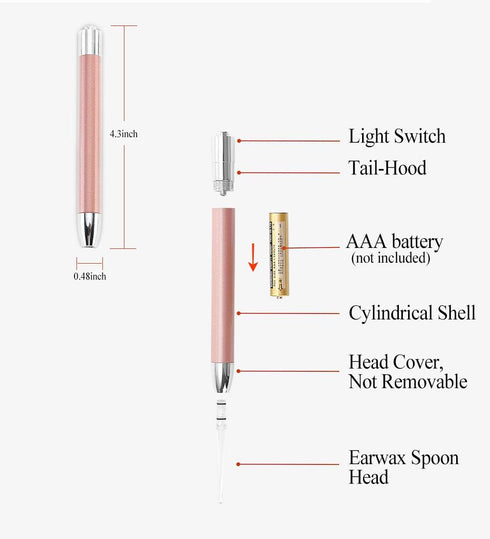 Ear Wax Removal Tool?Ear Pick?LED Lights Ear Cleaning Kit?Updated Version?Non-Slip?Soft Safety Spoon Head?BPA Free?Replaceable and Easy to Clean?S...