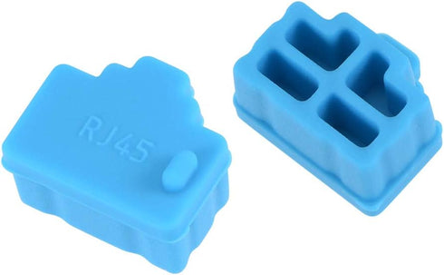 uxcell 20pcs RJ45 Silicone Protectors Ethernet Hub Port Anti Dust Cap Cover, Blue...