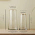 Moden Trapezoid Glass Vase with Gold Mouth for Centerpieces Home Wedding Decoration (1, Small 4.7" x 8.7")...