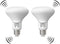 LUXON 9W BR30 Radar Motion Sensor Light Bulbs, Detector Dusk to Dawn 90W Equivalent,Smart Led Lamp Lighting,Indoor Outdoor Auto On/Off E26 Base So...