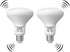LUXON 9W BR30 Radar Motion Sensor Light Bulbs, Detector Dusk to Dawn 90W Equivalent,Smart Led Lamp Lighting,Indoor Outdoor Auto On/Off E26 Base So...