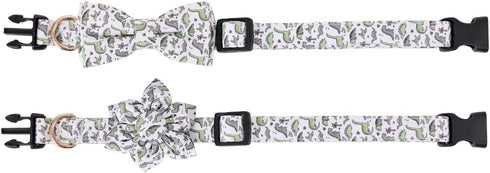 Dog Collar with Sunflower Dinosaur Adjustable Pet Collar for Small Medium Large Boy Girl Dogs...