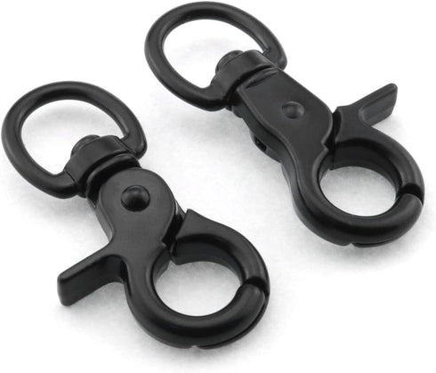 2pcs Snap Hook Zinc Alloy 60mm Black Key Chain Door Lock Pets Cage Hook Belt Clip for Any Suitable Cage, Dog Traction Rope...