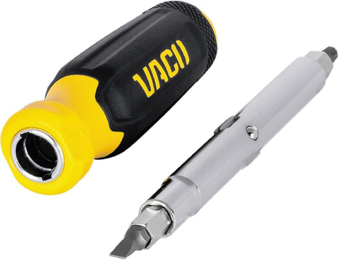 VACO VAC1110 11-in-1 Multi-Bit Screwdriver Set, 8 Phillips, Slotted, Square, Torx Screwdriver Tips and 3 Nut Driver Sizes, Comfort Grip Handle...