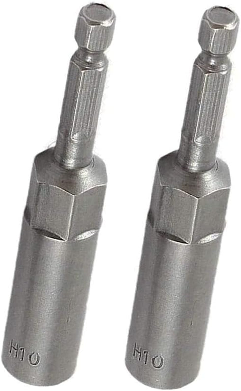 RUIAN 10mm Hex Magnetic Power Socket 1/4 inch Drill Bit Nuts Driver Set 80mm Length Adapter for Electrician Tools 2-Piece...