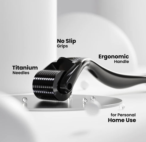 ROSELYNBOUTIQUE Derma Roller for Hair Beard Facial Skin Face 540 Microneedle Cosmetic Beauty Instrument (Black)...