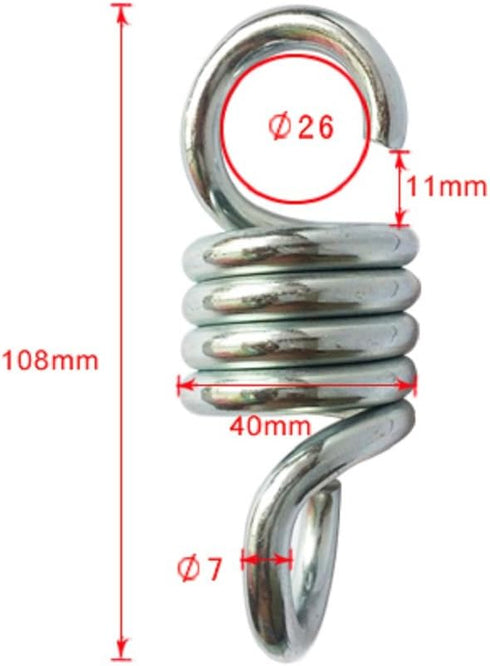 Hammock Spring, Hardened Galvanized Steel Extension Spring for Hanging Hammock Chairs and Porch Swings, 600lb / 270kg Weight Capacity (2pcs)...