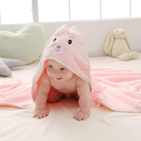 Hooded Baby Bath Towel-Ultra Soft, Absorbent and Hypoallergenic-Baby Bath Towels for Newborn Boy and Girl(Pink Cat, 31.5" x 31.5")...