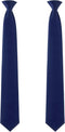 2 Pieces Men's Clip on Ties 20 Inches Solid Color Clip on Ties Pre Tied Neckties for Office School Uniforms...