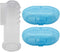 Baby Finger Toothbrush (Set of 2) - Silicone Baby Toothbrush with 2 Cases in Blue - Toddler Training Toothbrush - Newborn Oral Massager - Easy Ora...