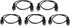 5 Pack of YCS Basics 1 Foot 3.5mm Headphone Extension Cables...