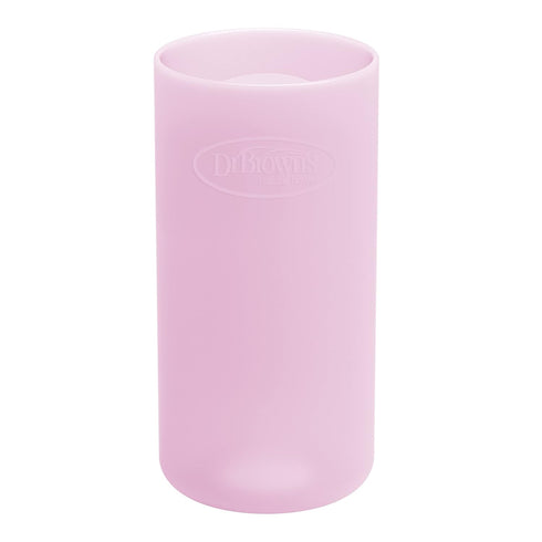 Dr. Brown's Options+ Narrow Glass Bottle Sleeve, 100% Silicone, Pink, BPA-Free, 8 oz, 1-Pack...