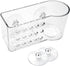 AMUONTY Sponge Holder for Kitchen Sink Suction,Plastic Sink Brush Sponge Caddy Sink Organizer-(5.7" x 2.4" x 3.1"),Clear...