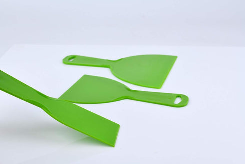 5 Pcs Putty Knife, Large Size Pack, Flexible Plastic Paint Scraper Tool for Spackling, Wallpaper Scraper Plastic, Spatula Scraper, Spackle Tools...