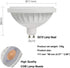 GU10 Based AR111 LED Bulb, Dimmable 12W 1200LM COB LED Flood Light, 100W Halogen Replacement, ES111 GU10 Reflector Bulb for Spot Down Light Track ...