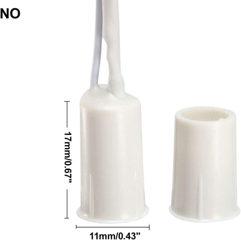 uxcell N.O. Recessed Wired Security Window Door Contact Sensor Alarm Magnetic Reed Switch White RC-33 3pcs...